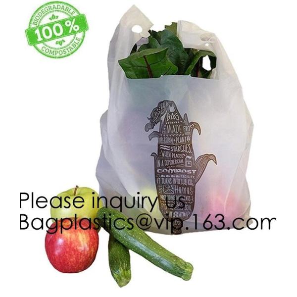 Biodegradable pac T Shirt Bags, Shopping Bags, Merchandise Bags,Plain Grocery Bags, kitchen trash bags, Reusable Grocery