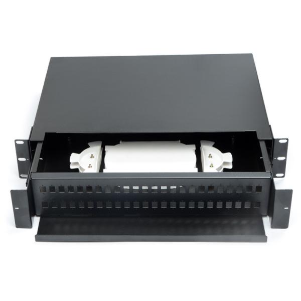 48 Ports 2U Fiber Optic Enclosure SC Simplex / LC Duplex Sliding Patch Panel