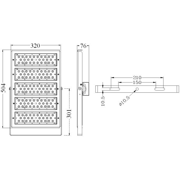 40000LM 250w SMD 5050 led Modular Flood Light for Outdoor Sports Stadium lighting