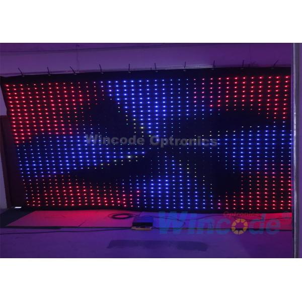 P10 Flexible LED Curtain Flash Effects 4m X 6m With Fireproof Fabric Material