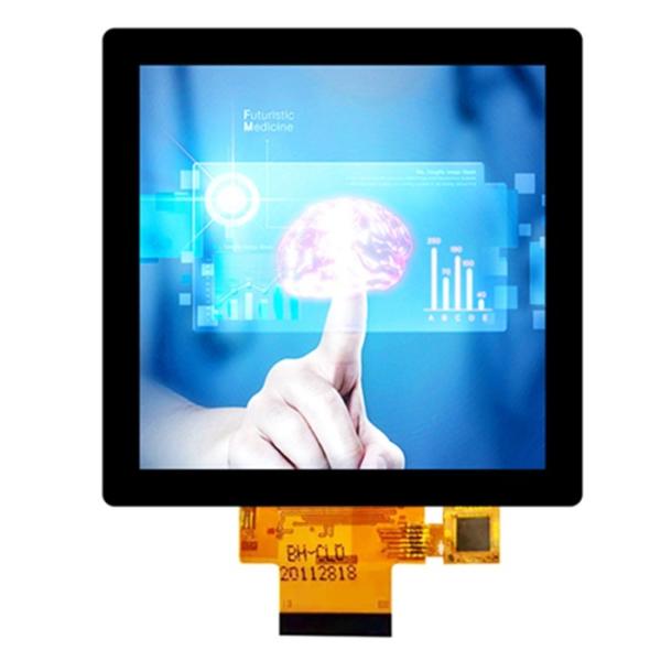 4 Inch Square TFT LCD Display 480x480 Square TFT Touch Display 300 cd/m2 3SPI+RGB Interface