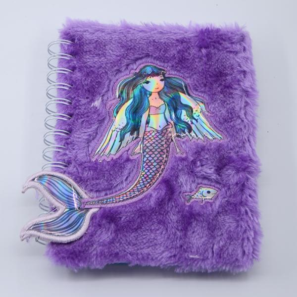 No Adhesive School Stationary Student Diary with Cute Plush Cover and Custom Print LOGO