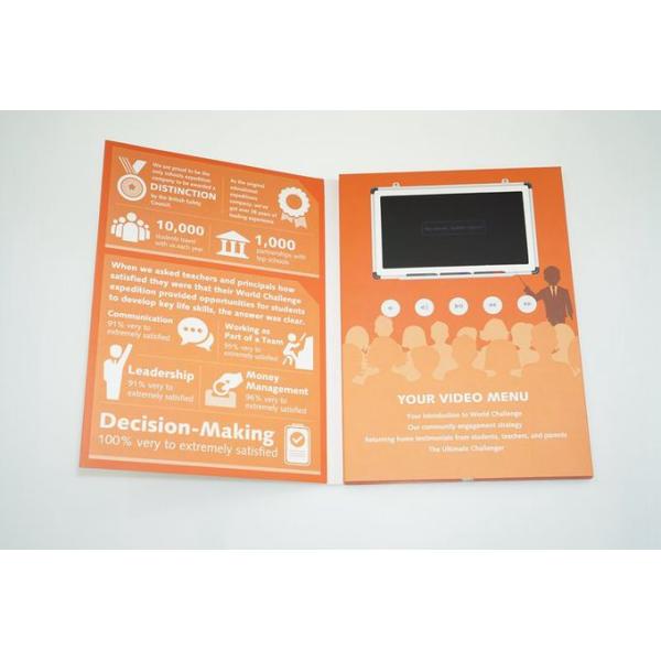 Videopak Customized Hardcover 7 Inch Digital Lcd Video Brochure Video in folder IPS SCREEN 1080P Video
