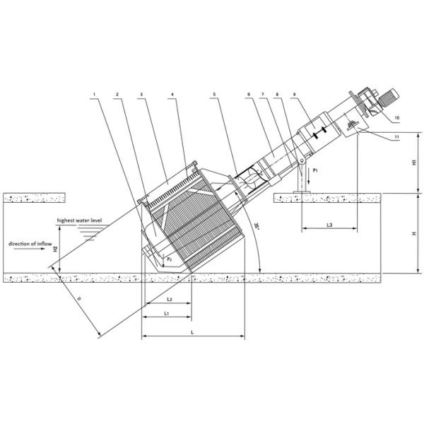 Stainless Steel Mechanical Fine Screen Solid Liquid Separating Auto Bar Screen