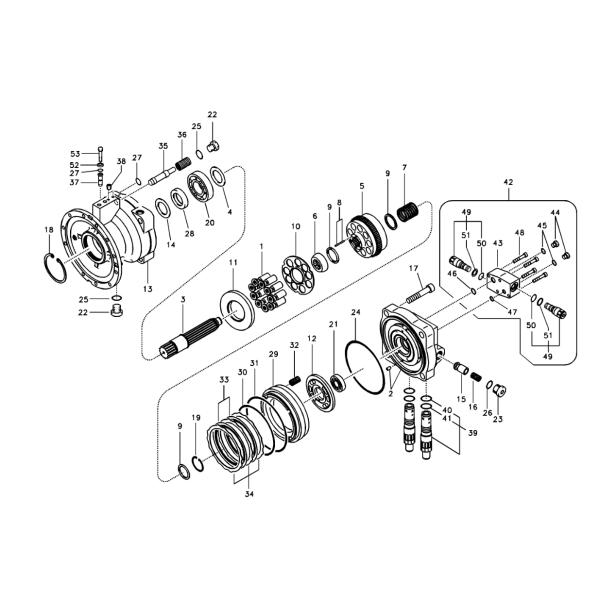 EC240B KPM Excavator Swing Motor M2X146B CHB VOE14550094 EC240B KPM Excavator Swing Motor M2X146B CHB VOE14550094