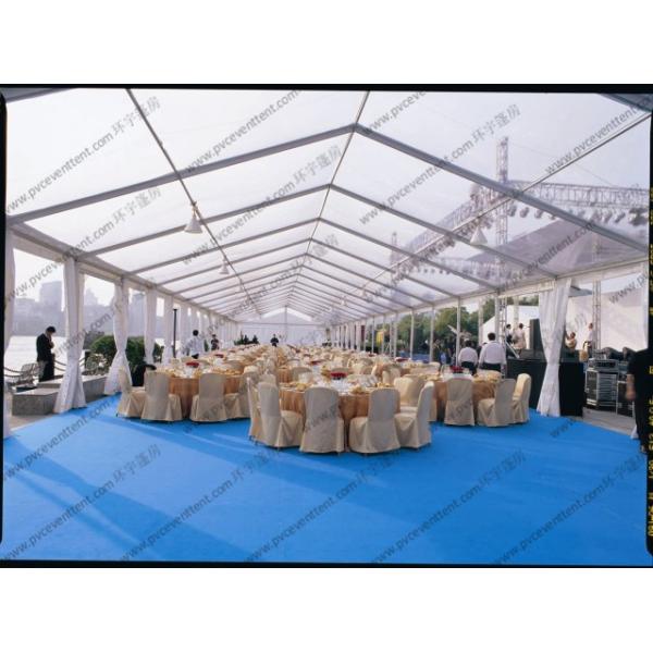 Huge Wedding Event Tents 25 x 60m PVC Cover Fabric Church Windows Curtains Decoration