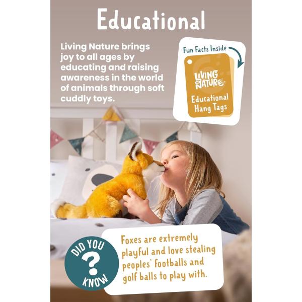 Brown Stuffed Animal | Farm Toy with Sound | Soft Toy Gift for Kids | Naturli Eco-Friendly Plush | 9 Inches