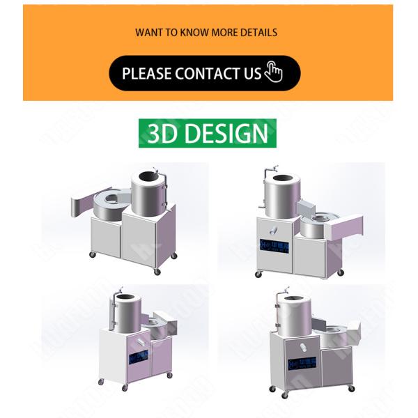 Semi Automatic Peeling Cutting 0.3TPH Sweet Potato Washing Machine