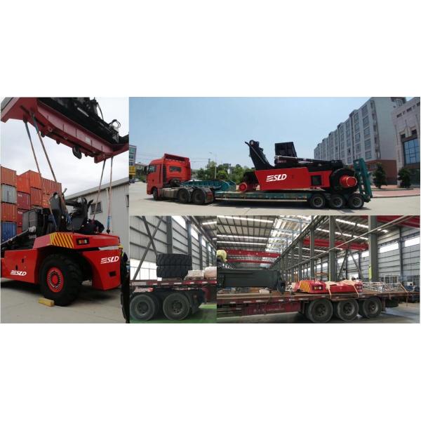 Cummins Engine 45 Ton Container Reach Stacker For Shipping Ports