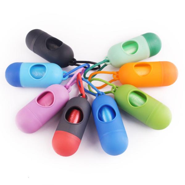 Plastic Dog Waste Bag Holders Customized Dog Poop Bag Carriers Colorful