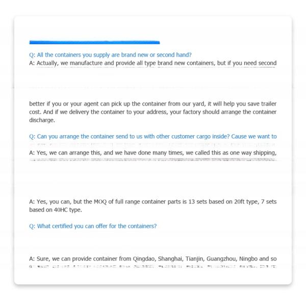 ISO 10855 Standard 8ft Mini Storage Box Container with External Dimensions of 2438 x 2438 x 2896 mm and 8100 kgs Payload