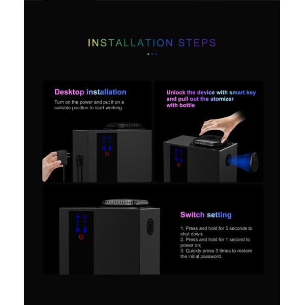 Direct Sale A300 Wall Mounted Smart Lock Waterless Oil Diffuser Machine