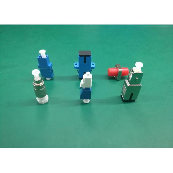 Fiber attenuator, 1310nm, LC plug-in type, 5dB, 10dB, 20dB fixed attenuation.