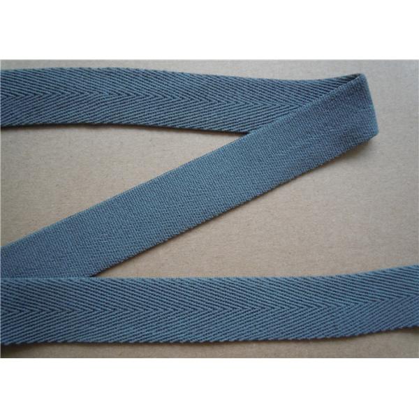 Blue Printed Elastic Webbing Straps Single Fold 2 Cm Width For Bags