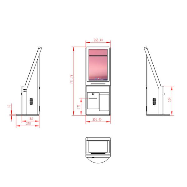 Android Self-Service Interactive LCD Ordering Kiosk for Restaurants and Retail Spaces