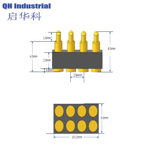 8Pin Belgium Sensor Connector spring loaded pin Magnetic Connector spring loaded pin Connector For Smart Watch