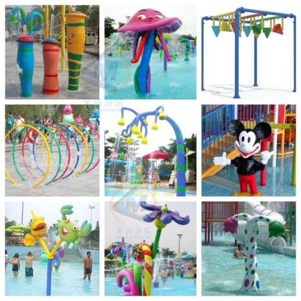 Octopus Water Splash Pad Fiberglass Material Outdoor For Amusement Park Hotel Pool