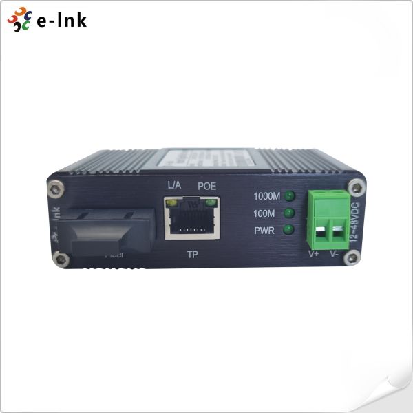 DIN Rail RJ45 3W Industrial Ethernet Media Converter 1000Base-T