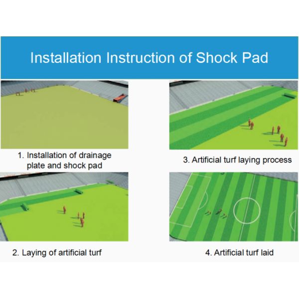 Closed Cell Foam Two Sides Grooved 10mm Artificial Turf Shock Pad 5