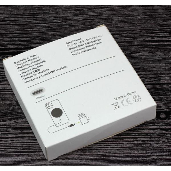 1M Cable 15W Type C Port Qi Wireless Magsafe Charger For iPhone