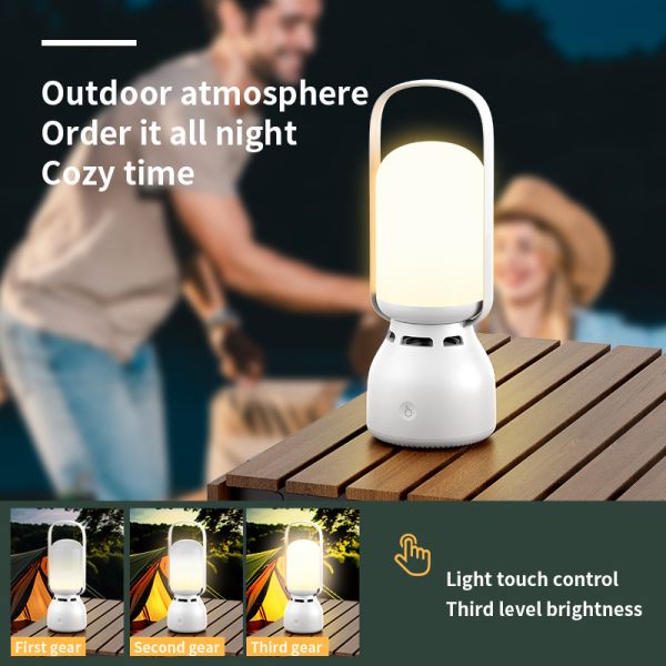 Camping LED Night Light 70Hz - 18KHz Wireless Bluetooth Speaker Light Portable