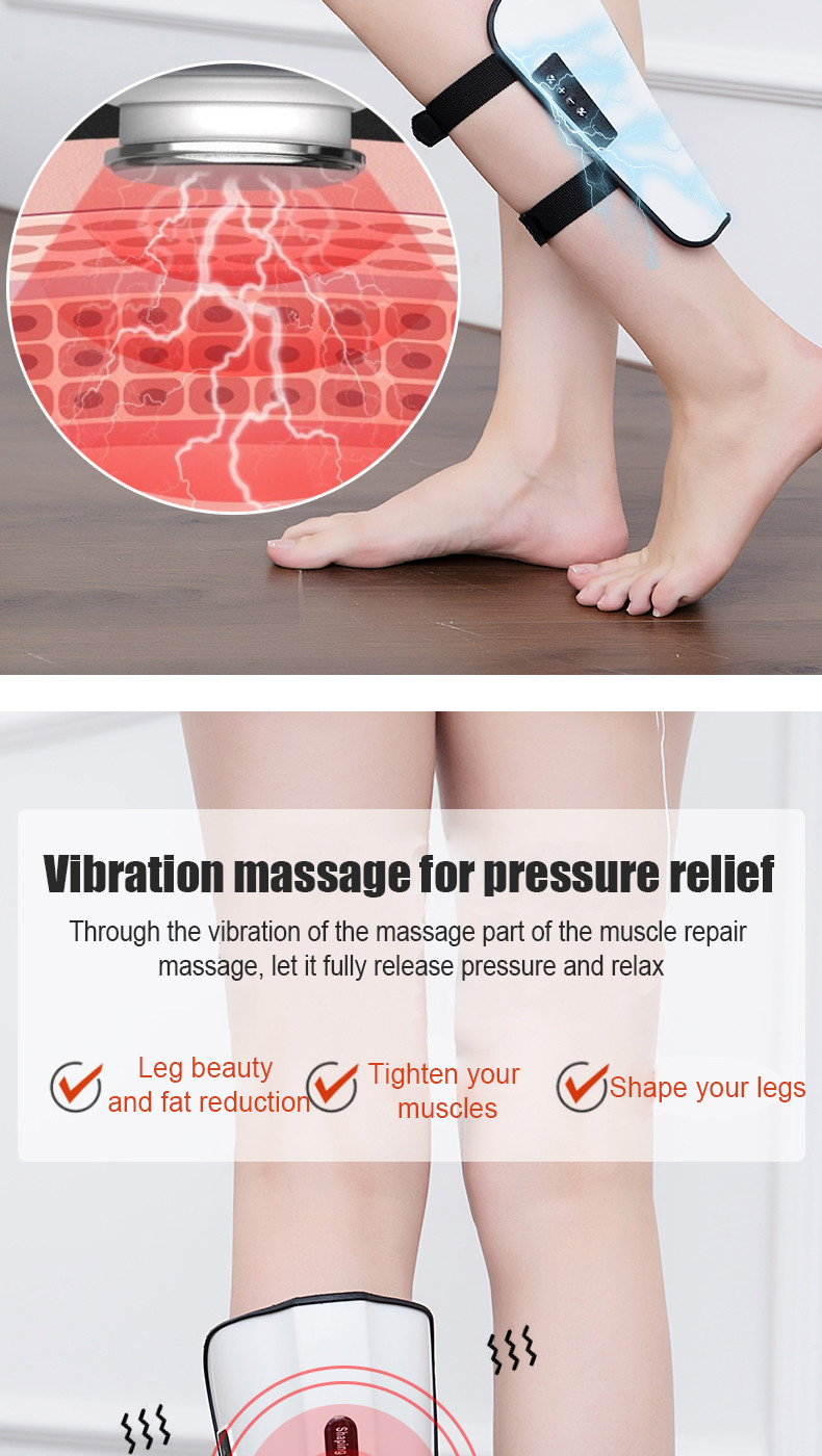 China 110v Leg Wrap Massager White Rejuvenating Heated Compression Leg Wraps wholesale