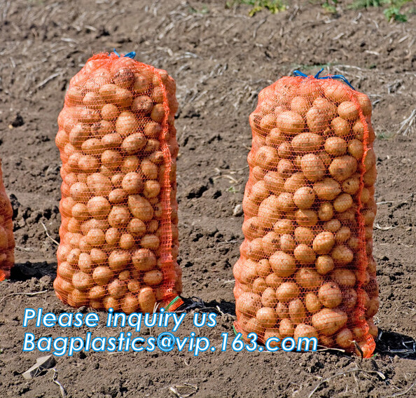 PP tubular plastic mesh bag vegetable onion raschel sack packing mesh bags for sale,manufacturer potato onion 50x80 mesh