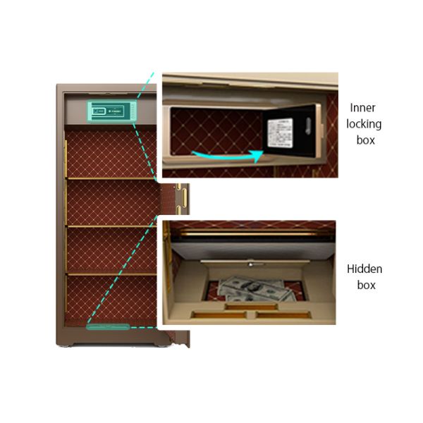 266±2kg Fingerprint Lock Commercial Safe Box with Patent Solid Bolts Adjustable Shelves
