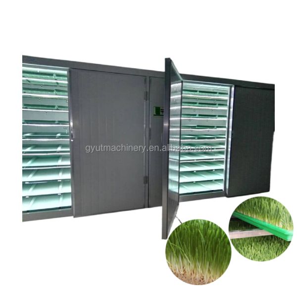 Hydroponic Hulless Barley Sprout Machines 3-4 Days Production Cycle 1.5 Tons Capacity