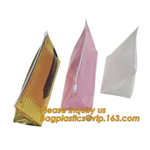 Cosmetic Pink Slider Padded Bag/Silver Zip lockkk Bag With Bubble,Padded Envelopes Cheap Aluminium Foil Zip lockkk Holographic