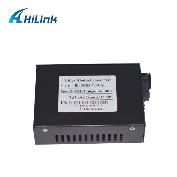 BIDI WDM Single Fiber Optic Media Converter 10/100M 1310/1550nm 20km SFP Optical Equipment