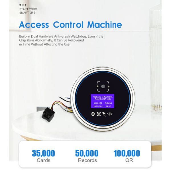 RD008 QR Code Door Lock TCP / IP Interface Smart Card RFID Reader Scanning Access Control System