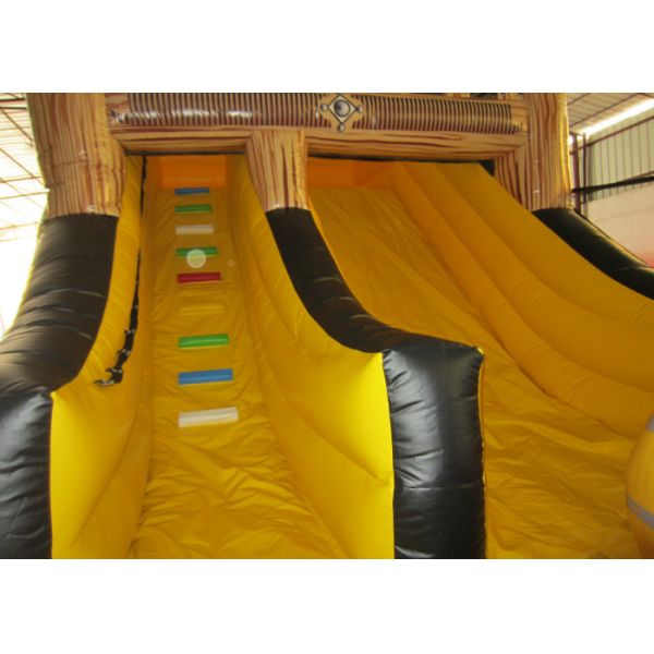 Big Dinosaur Inflatable Pirate Ship With Slide Enviroment - Friendly