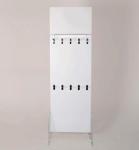 Vertical White Makeup Display Unit , Modern Hair Extension Display Stand