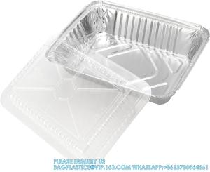China 33.8oz Aluminium Foil Baking Pan With Clear Lids, 1000ml Aluminum Foil Trays Take Out Containers, Tin Foil Pack wholesale