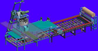 Automatic Artificial Quartz Stone Slab Production Line , Artificial Marble Making Machine