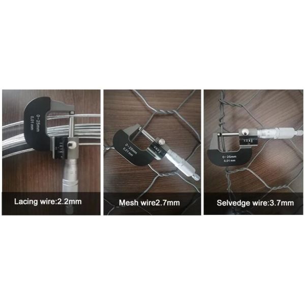 Pvc Coated 2mm Gabion Mesh Basket Hexagonal Wire Walls