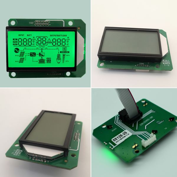 Customized Size Segment LCD display HTN Blue Transmissive PIN connect with White Backlight 2