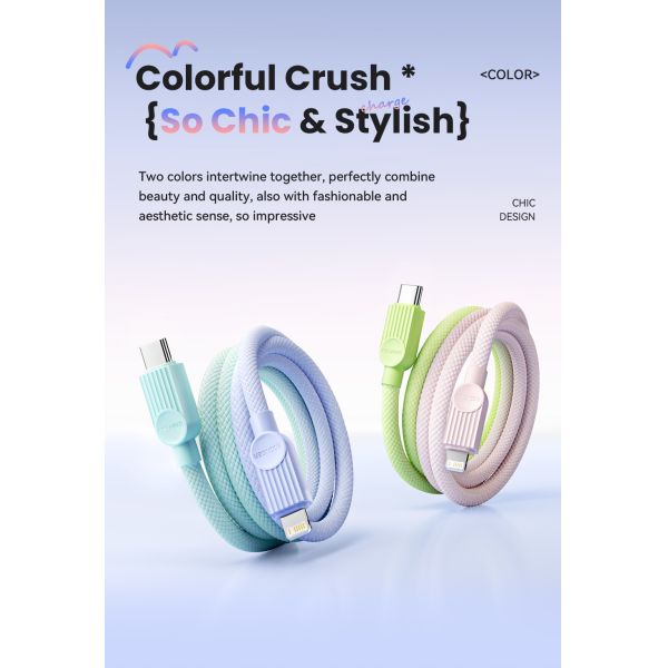 ESSAGER ES-X73 Iphone Charger Cable USB C To Lightning For 13 14 11 12 Pro Max