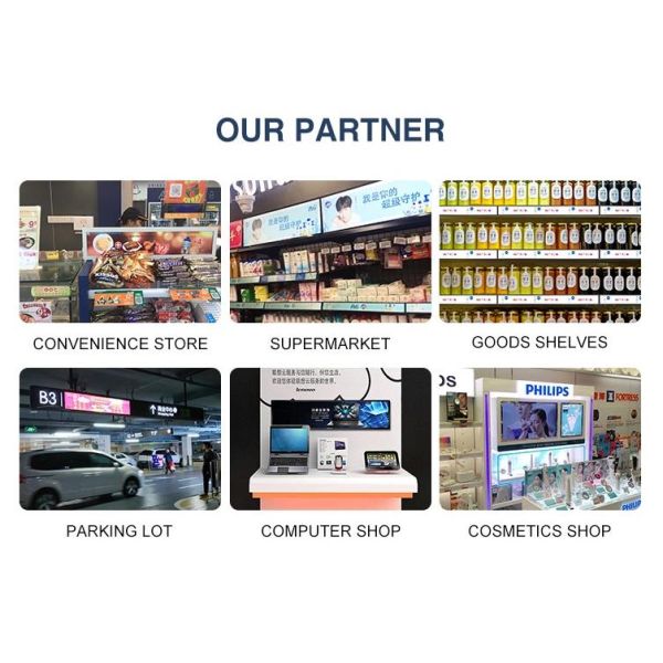 Product Display Advertising Ethernet ROM 8GB EMMC LCD Stretched Digital Signage