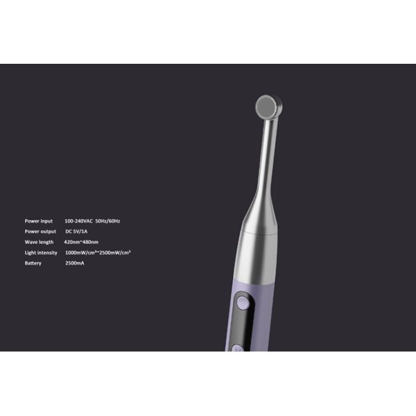 1 Second Curing LED 2500mW/Cm2 Dental Light Cure Unit