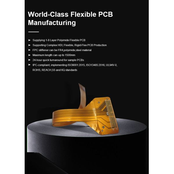 ISO14001 ISO13485 FPC Circuit Board 0.2-7.0mm PEM PET PI