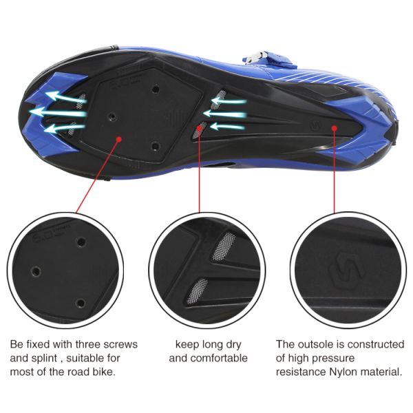 TPU Pretty Mens SPD Cycling Shoes , Mens Road Bike Shoes OEM / ODM Accept