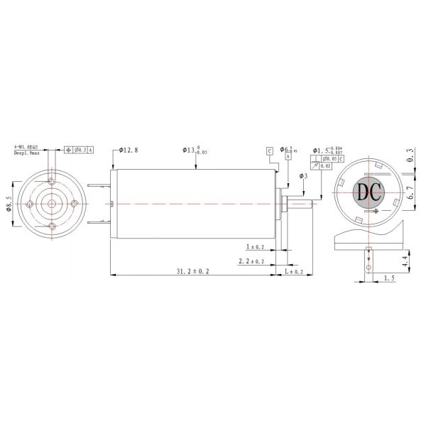Antique Phonograph 3V Micro Coreless Motor 13000rpm Low Vibration Tattoo