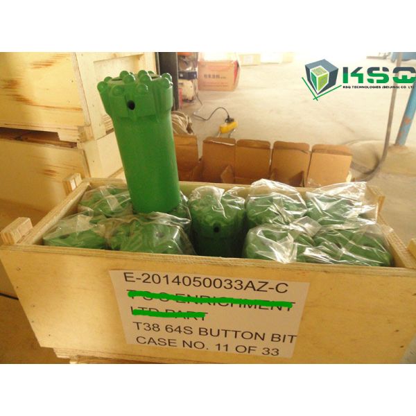 Threaded Button Drill Bit Spherical / Ballistic Button Diameter 32 -1 52mm