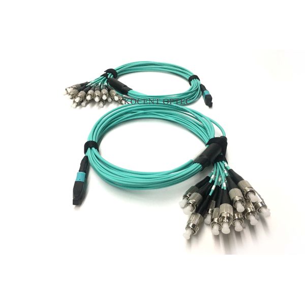 0.2dB Insertion Loss MPO MTP Patch Cord High Density Cable OM3-300 50/125 40G 100G