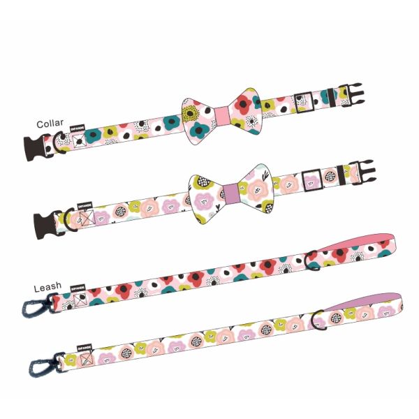 Custom Logo Collar Leash Harness Set Polyester Dog Harness Leash