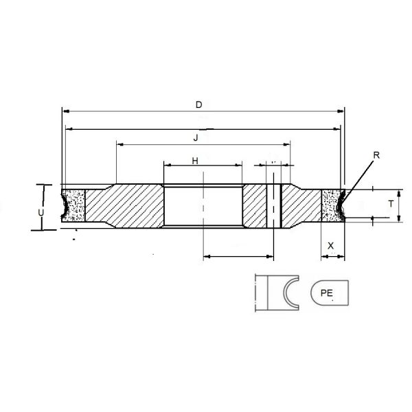 14F1 Metal Bond Diamond Grinding Wheels For R4mm Profile Glass