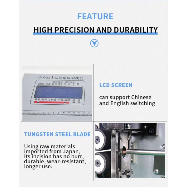 Low Noise 450W Wire Stripping And Crimping Machine Automatic