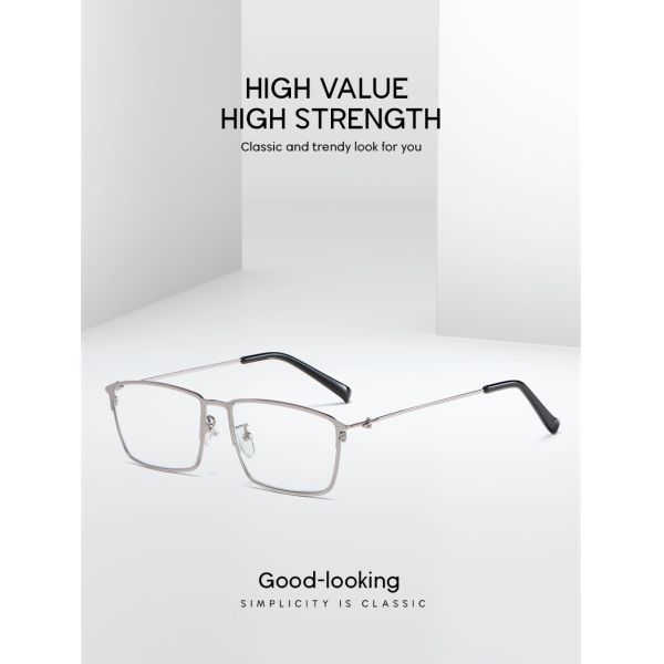 Light Gun Color Mens Metal Frame Reading Glasses Readers 140MM